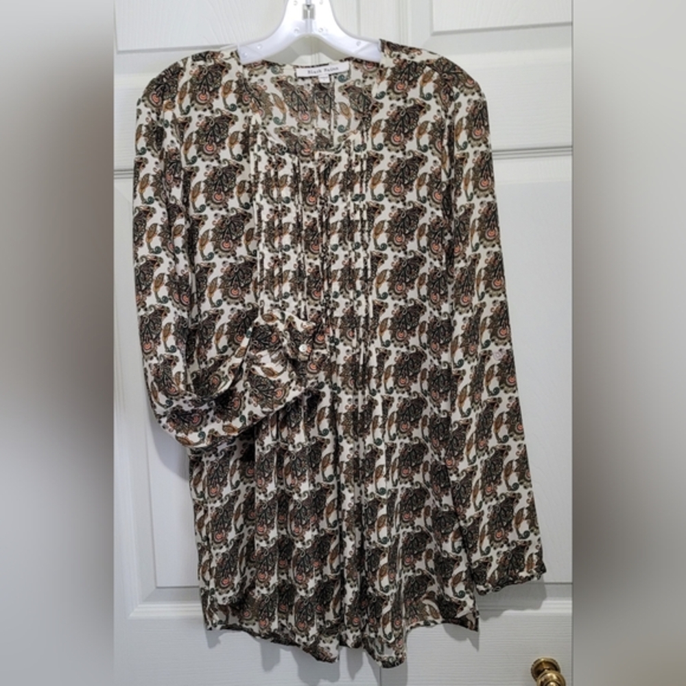 Blach Rainn, Paisley Print Blouse, sz S